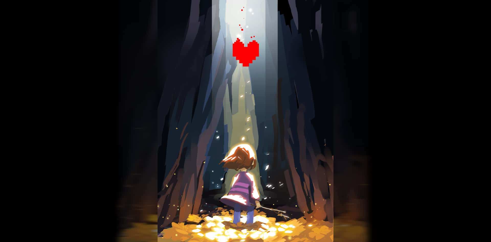 Heart Above Child In Forest Wallpaper