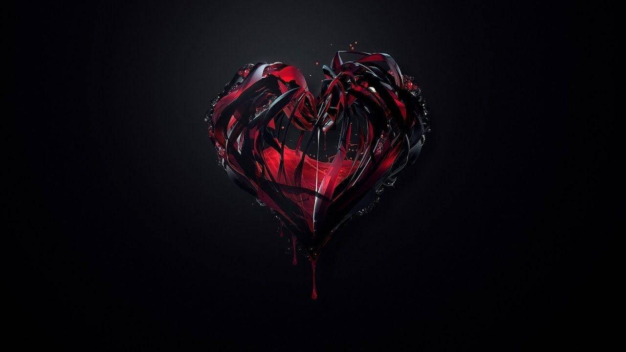 Heart Aesthetic Red And Black Goo Wallpaper