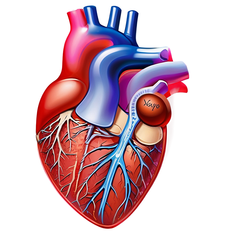 Heart Anatomy Art Png 06202024 PNG