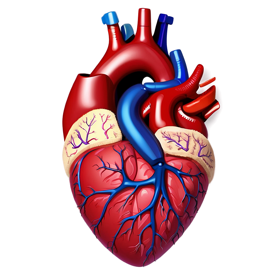 Heart Anatomy Art Png 06202024 PNG