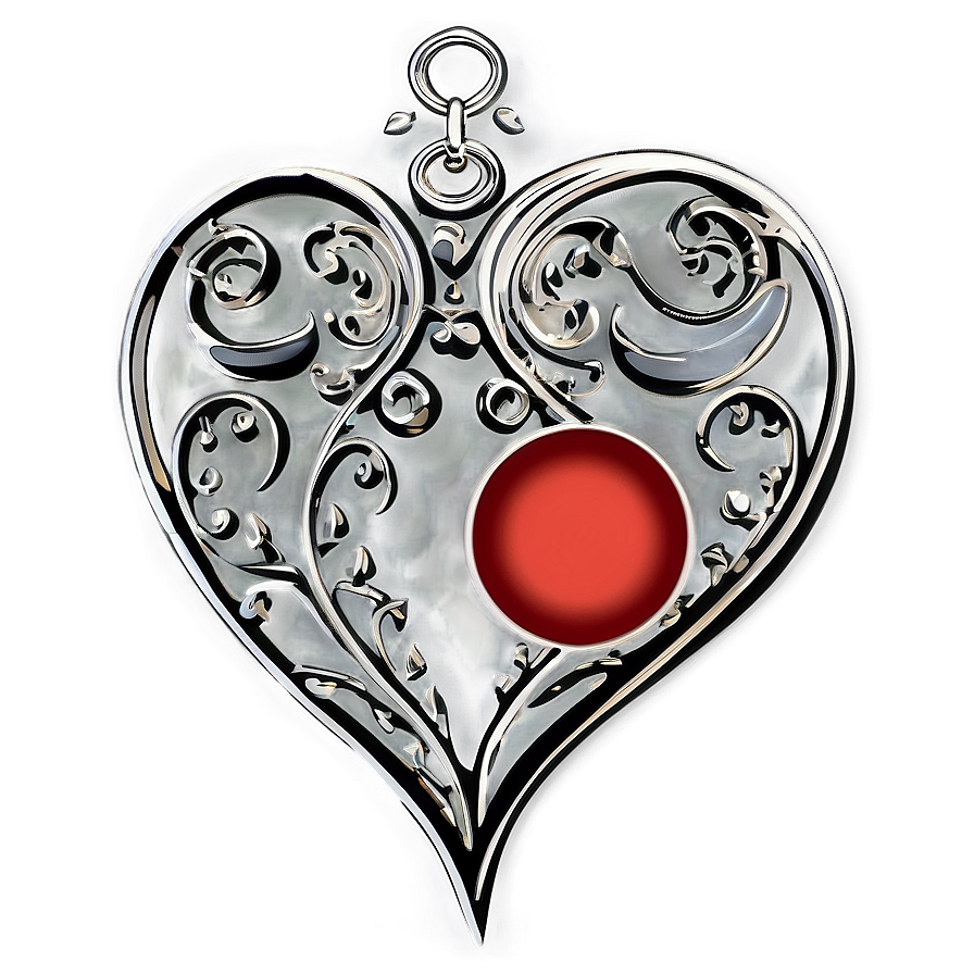 Heart And Scrollwork Png B PNG