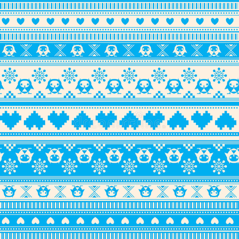 Heart And Snowflake Sweater Design Wallpaper