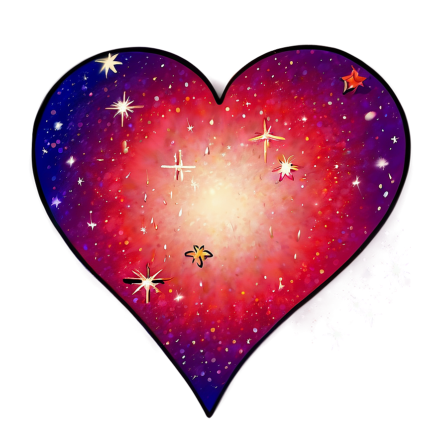 Heart And Stars Sky Png C PNG