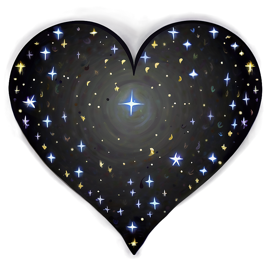 Heart And Stars Sky Png D PNG