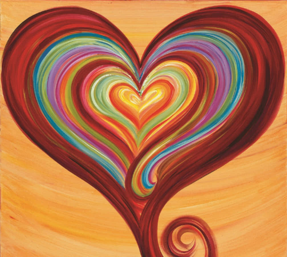 Captivating Heart Art in Vibrant Colors Wallpaper
