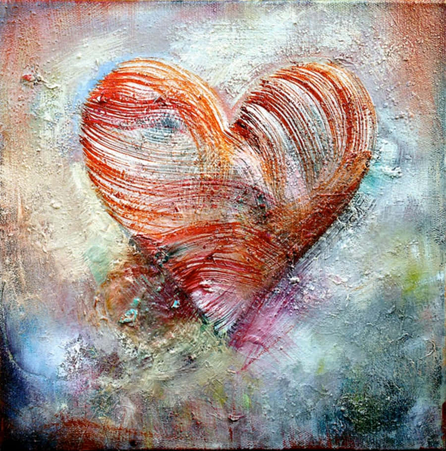 Exploring Love through Heart Art Wallpaper