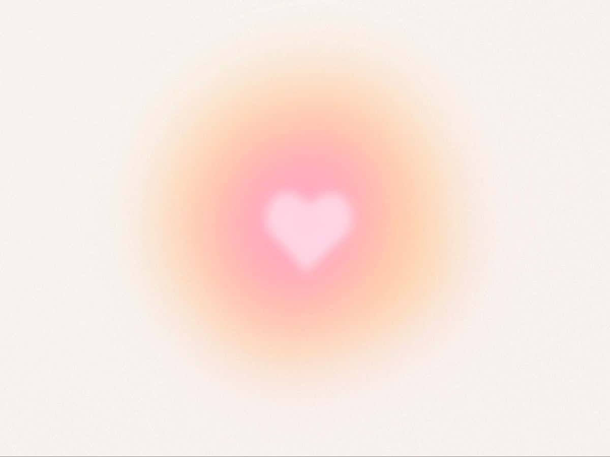 Heart Aura Abstract Background Wallpaper