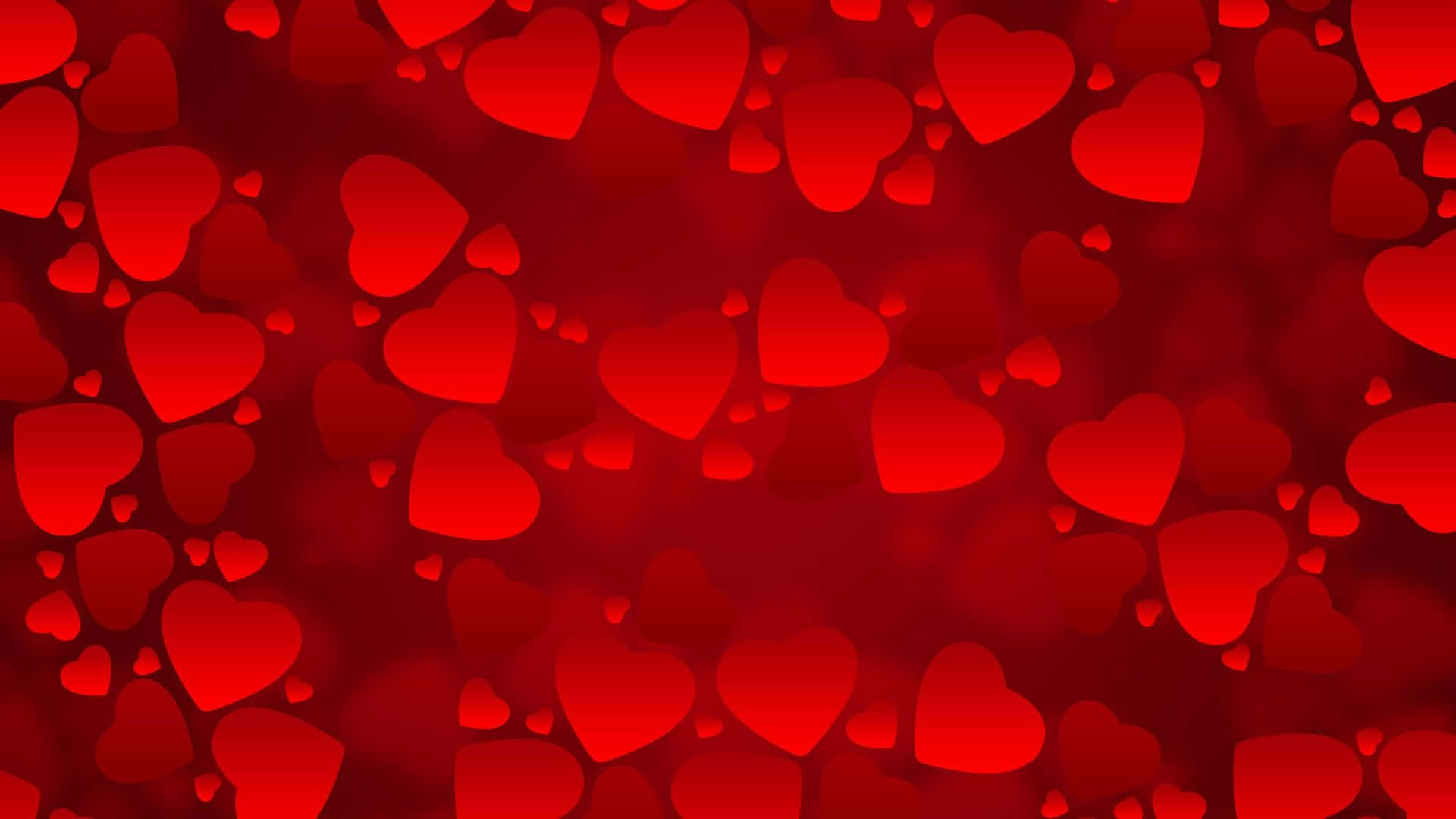 Small Glowing Hearts Background