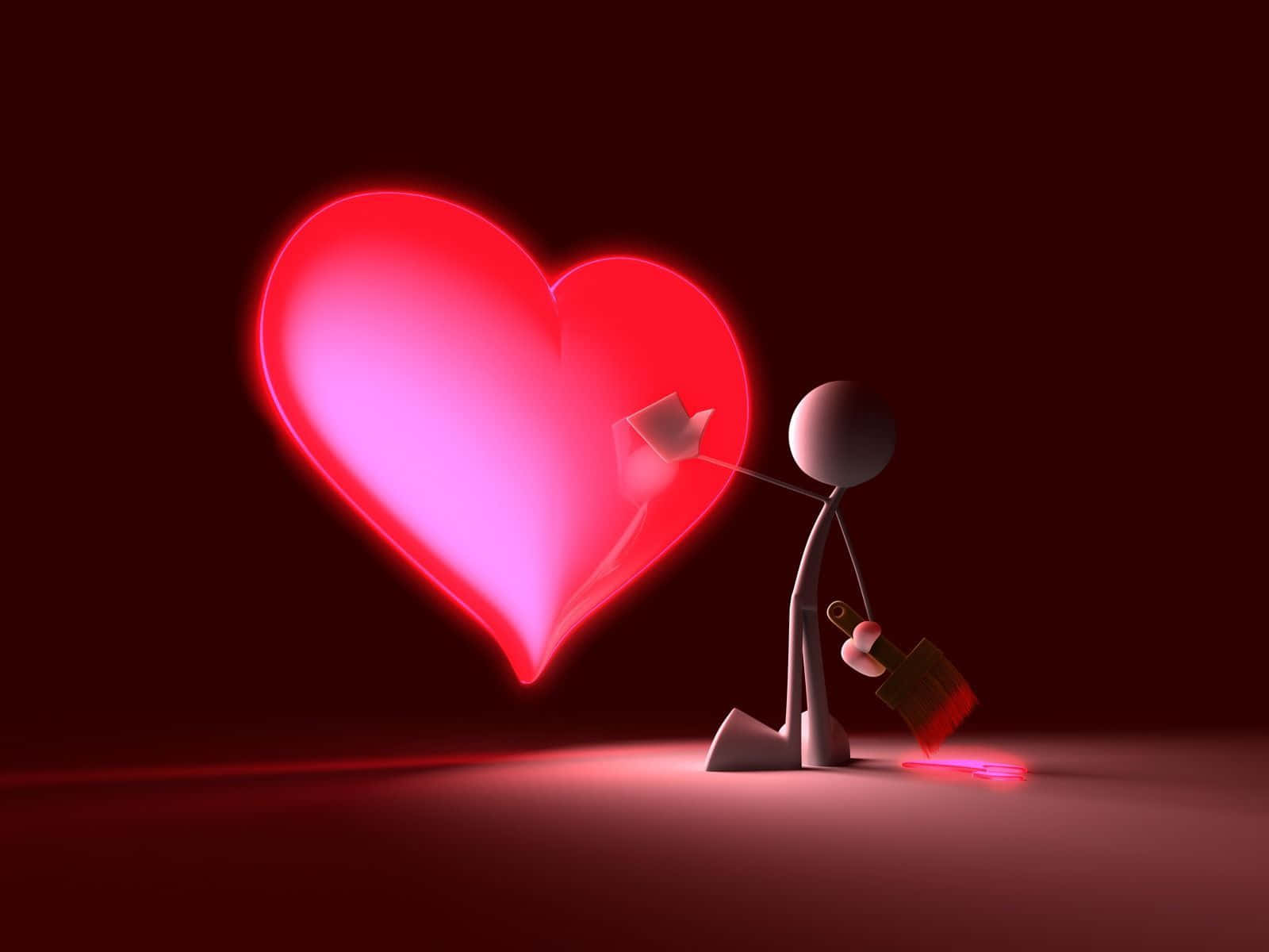Human And 3D Heart Background