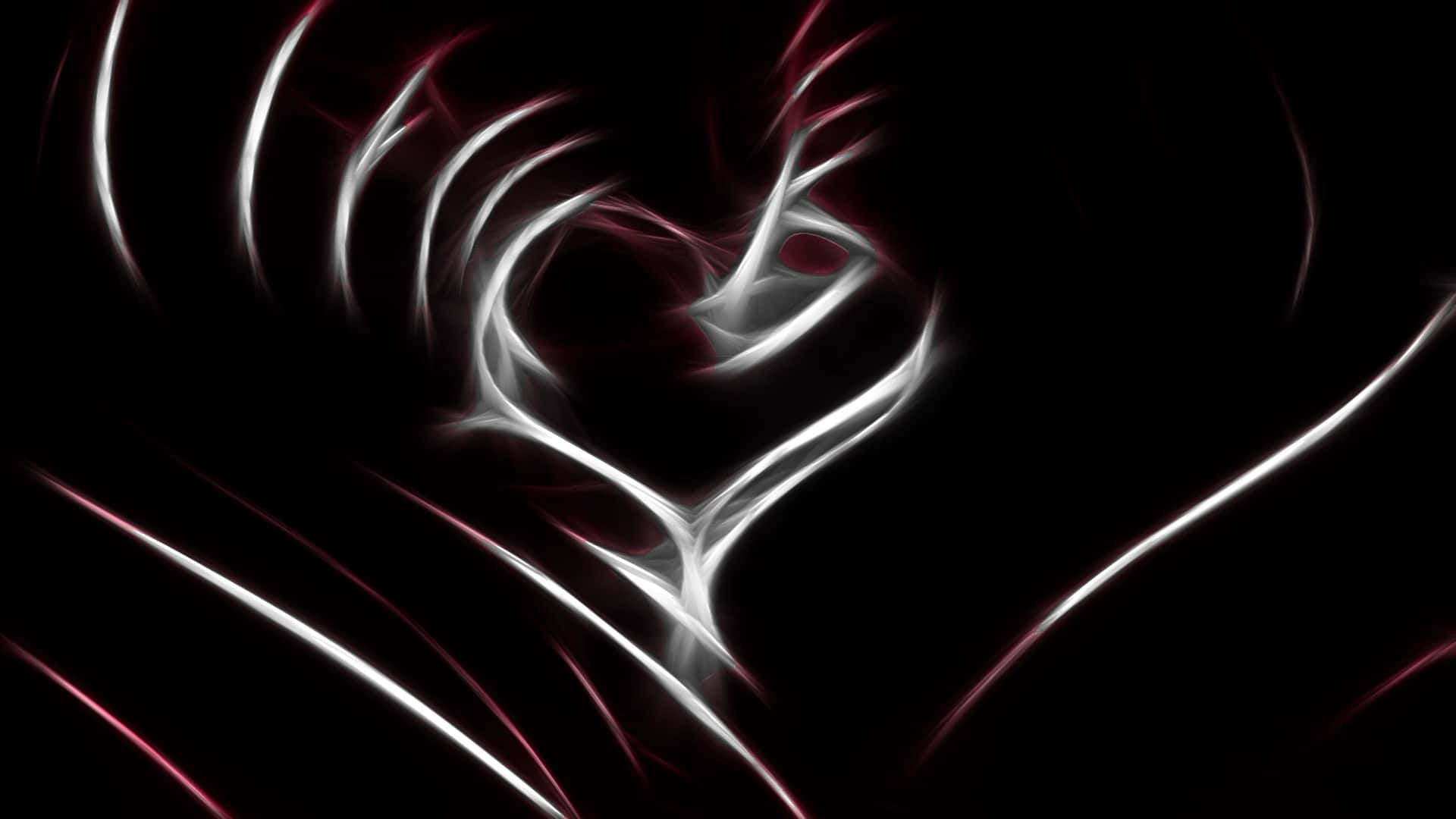 Heart White Lines Background