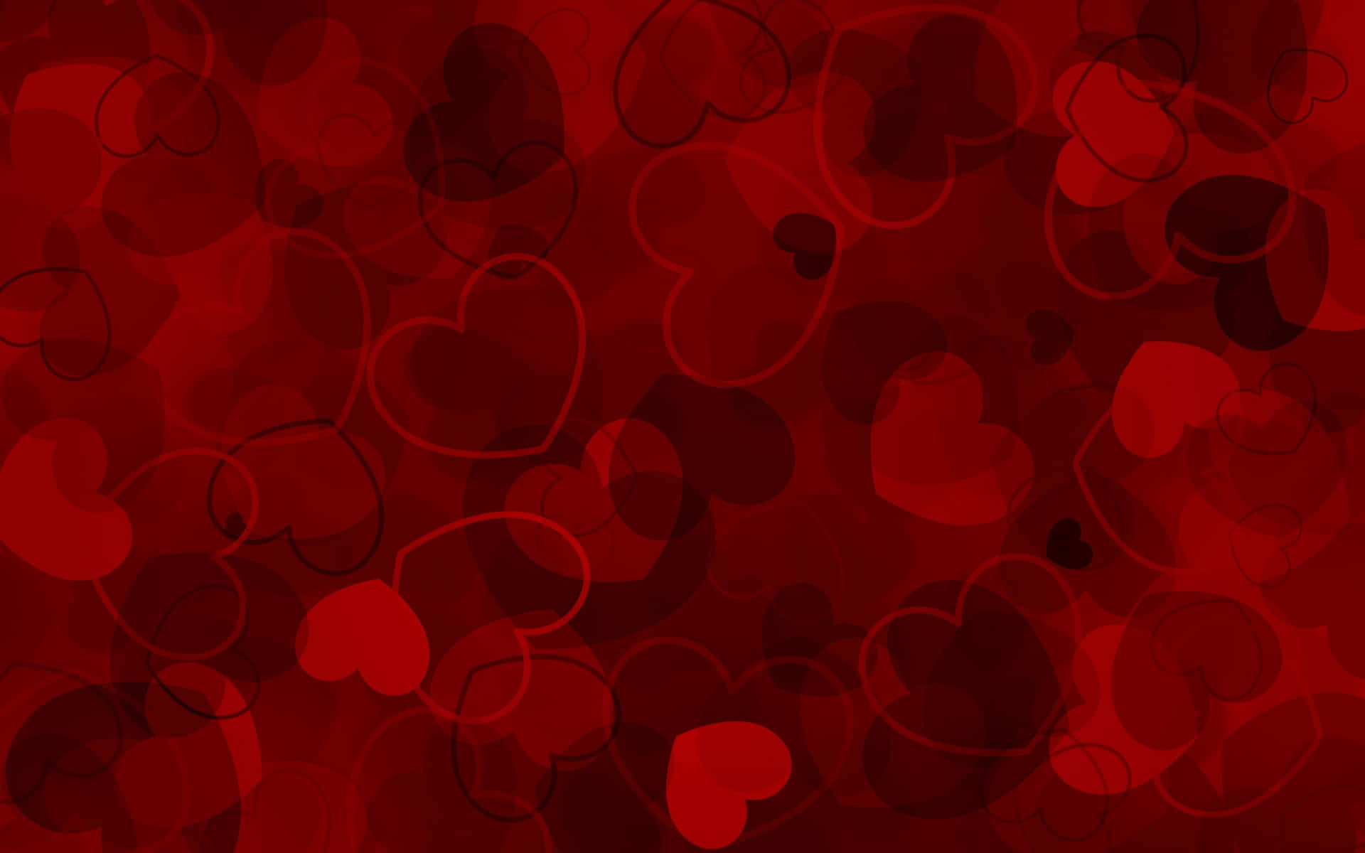Red Heart Bokeh Background