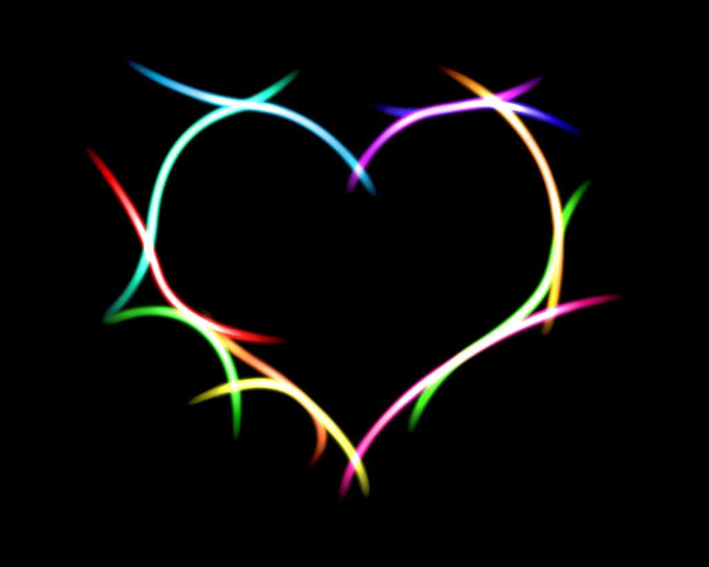 Neon Art Heart Background