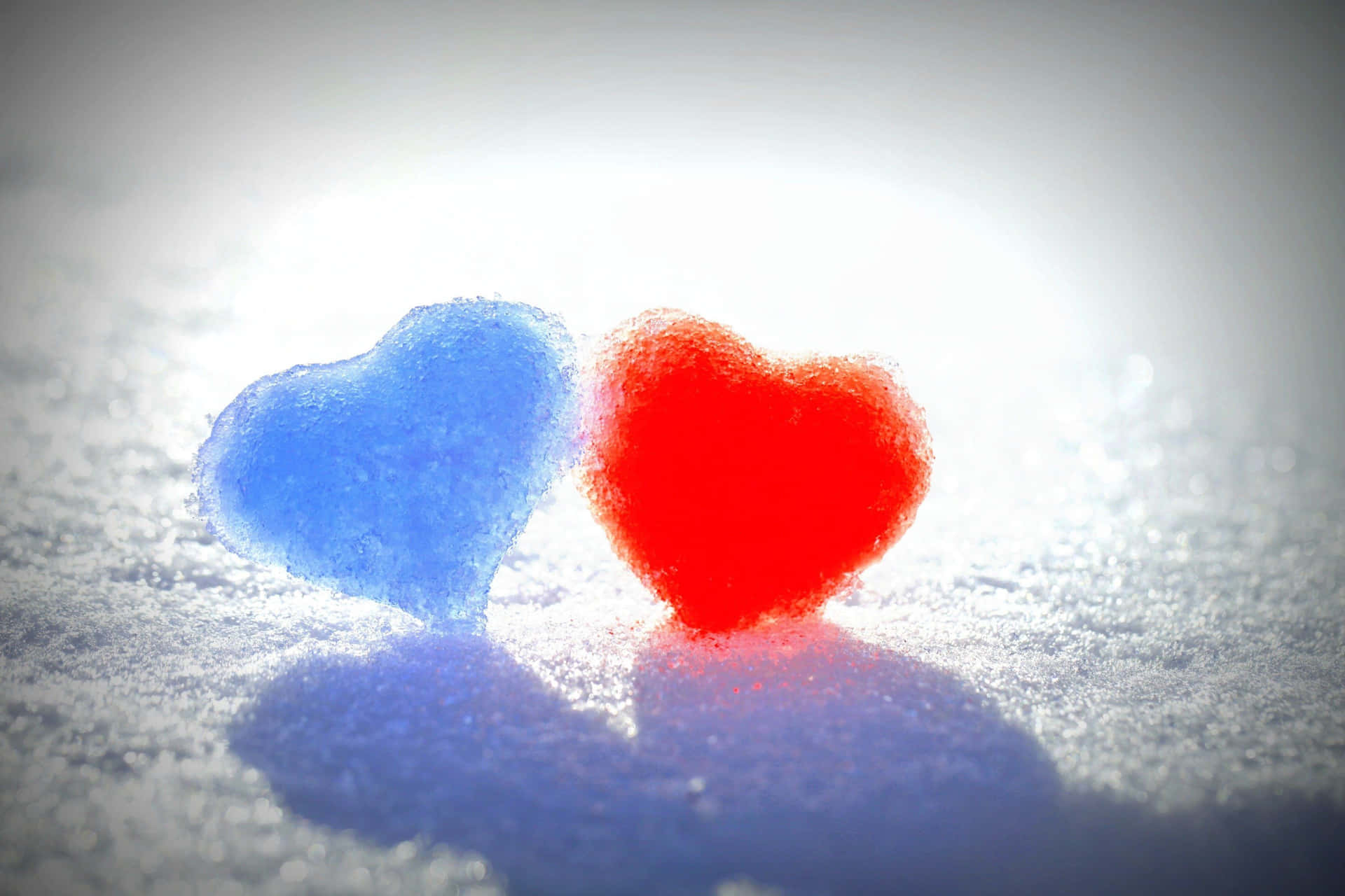 Cool Icy Hearts Background
