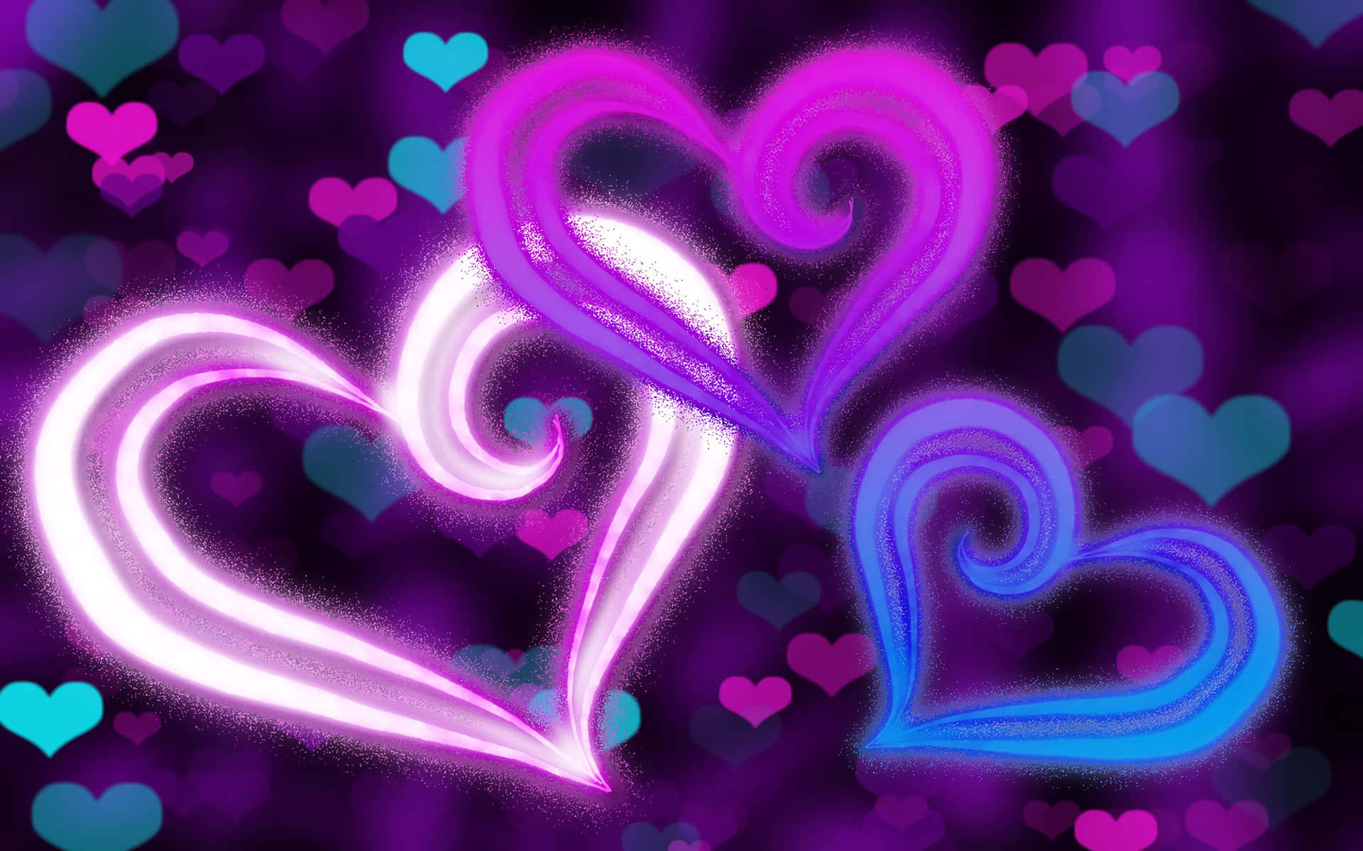 Cool Aesthetic Hearts Background