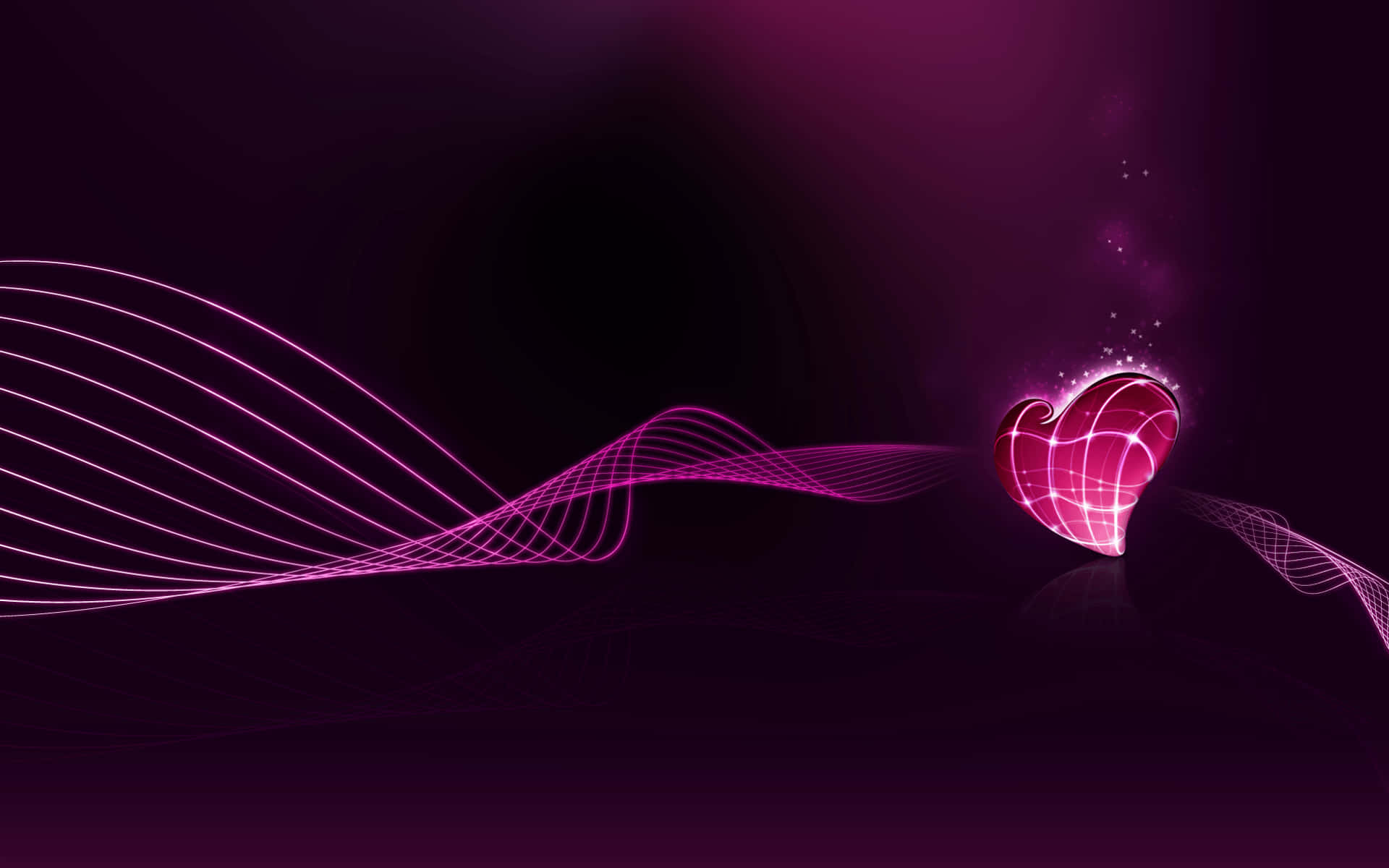 3D Purple Heart Background
