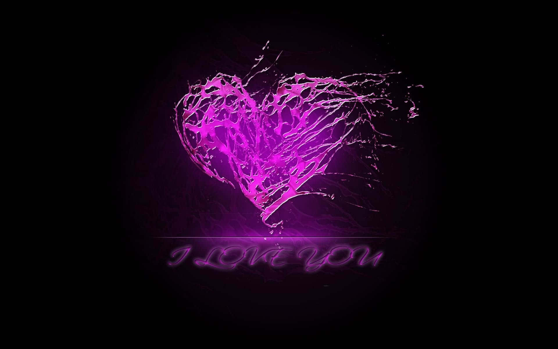 Love Purple Heart Background