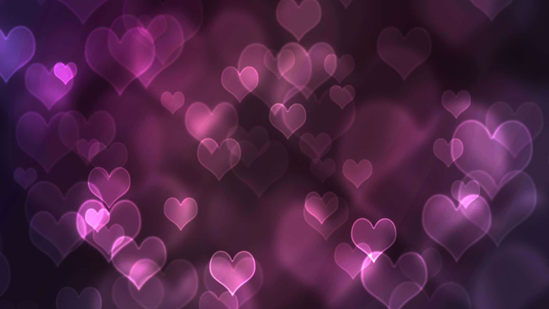 Translucent Purple Hearts Background