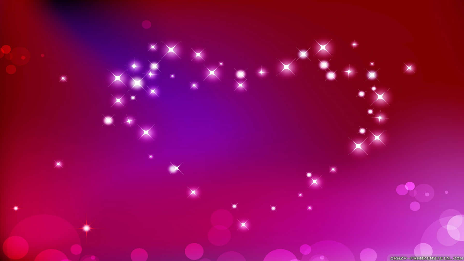 Heart With Luminous Dots Background