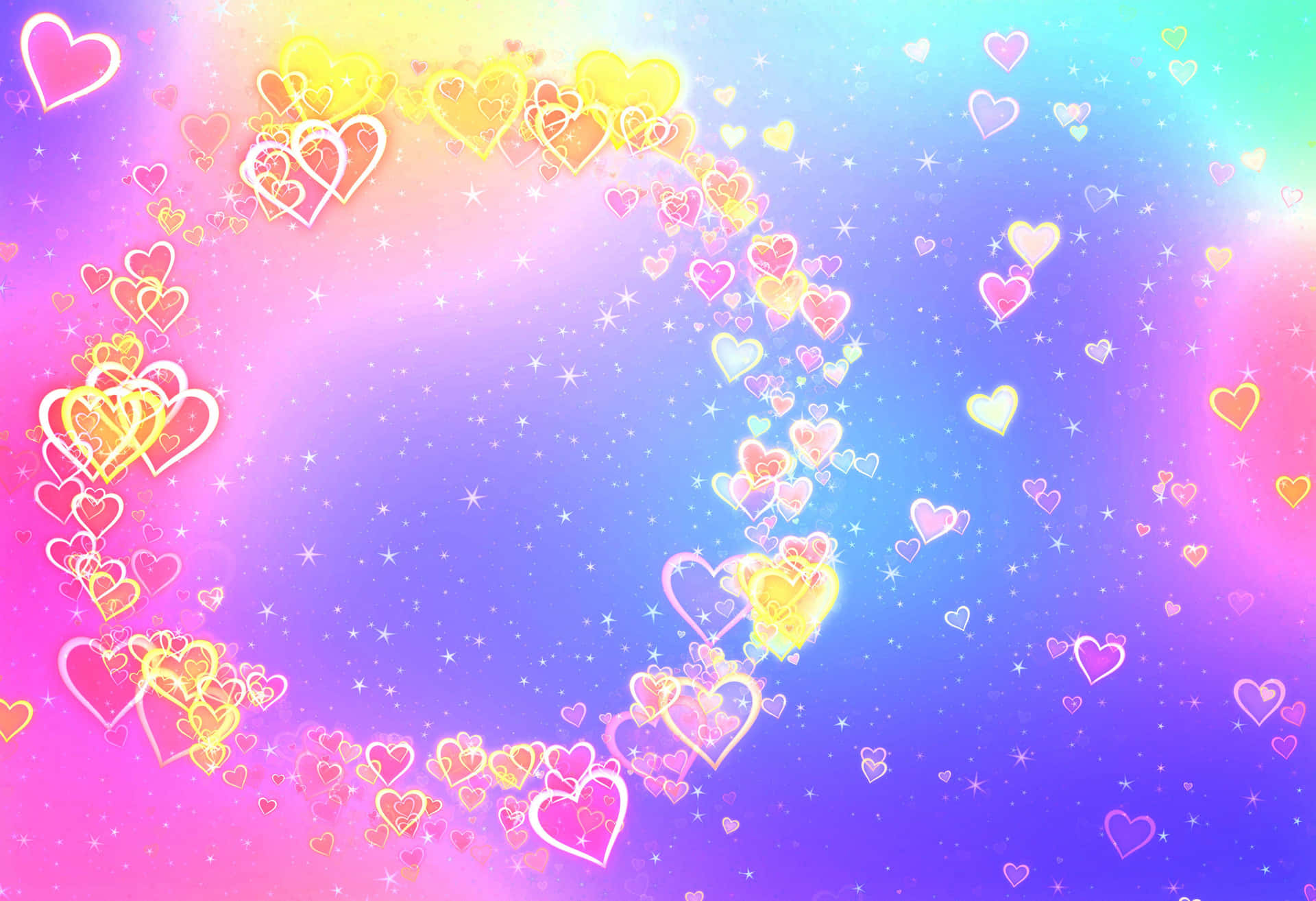 Rainbow Heart Ring Background