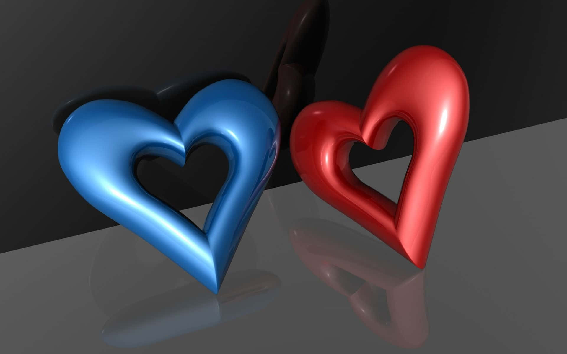 Blue And Red Heart Background