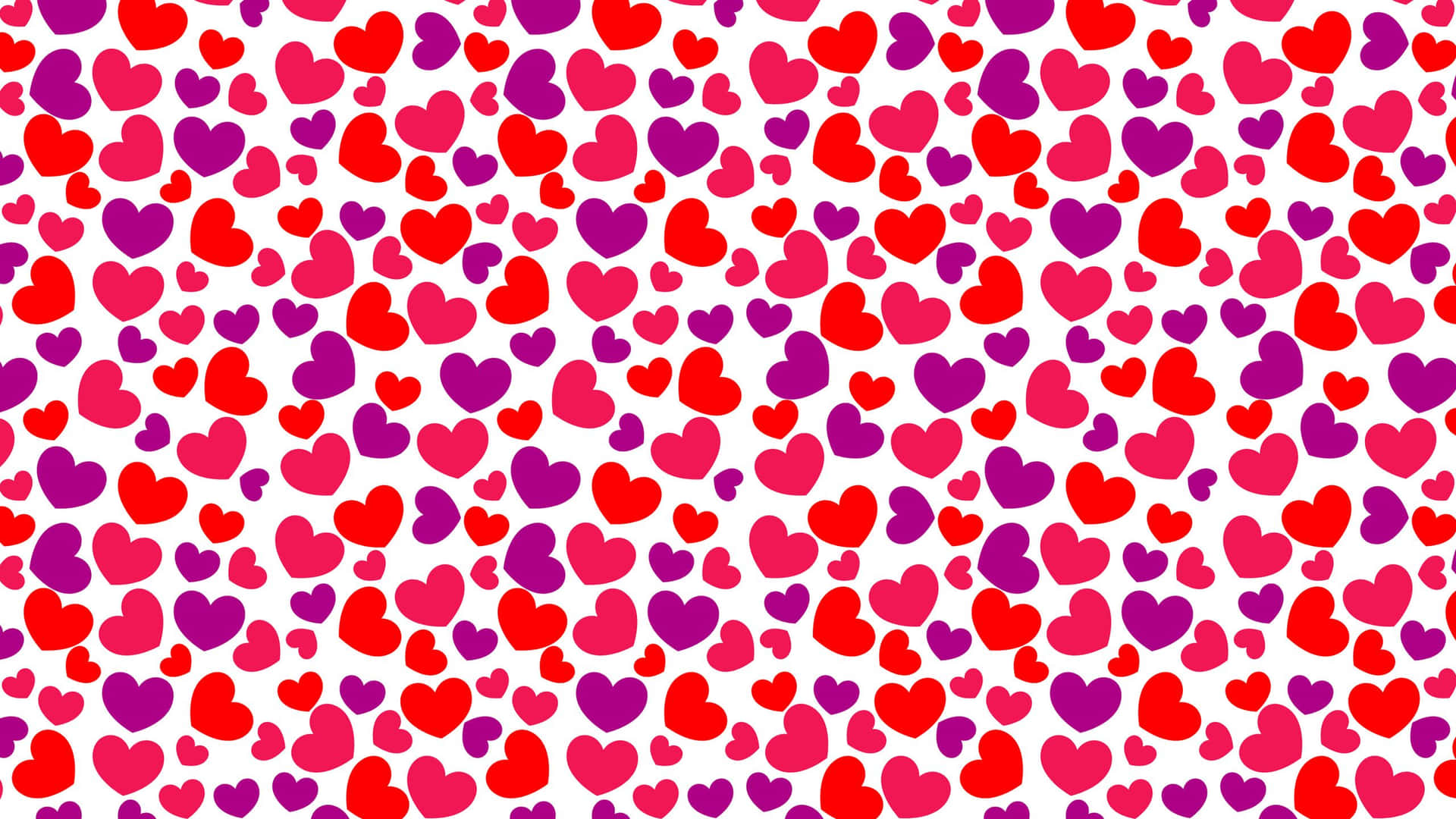 Red And Purple Hearts Background
