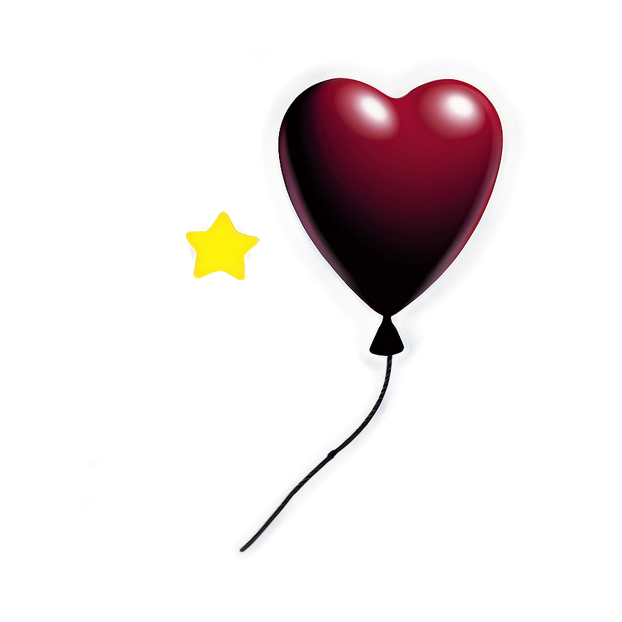 Heart Balloon Cartoon Png Pwp PNG