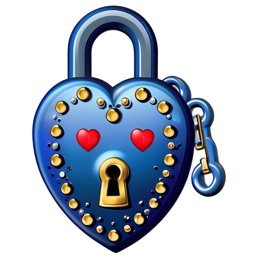 Heart Clipart With Lock Png 05252024 PNG
