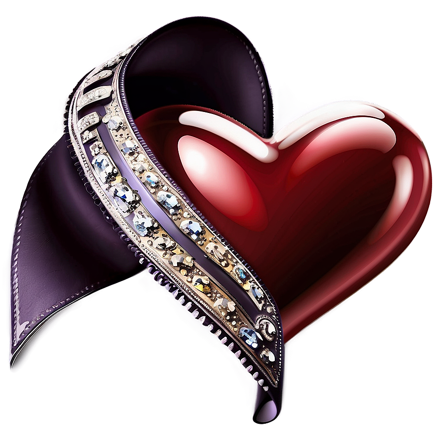Heart Clipart With Ribbon Png 05252024 PNG