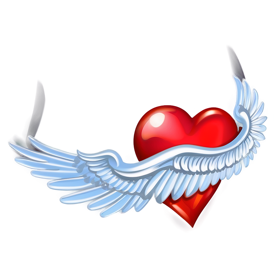 Heart Clipart With Wings Png 05252024 PNG