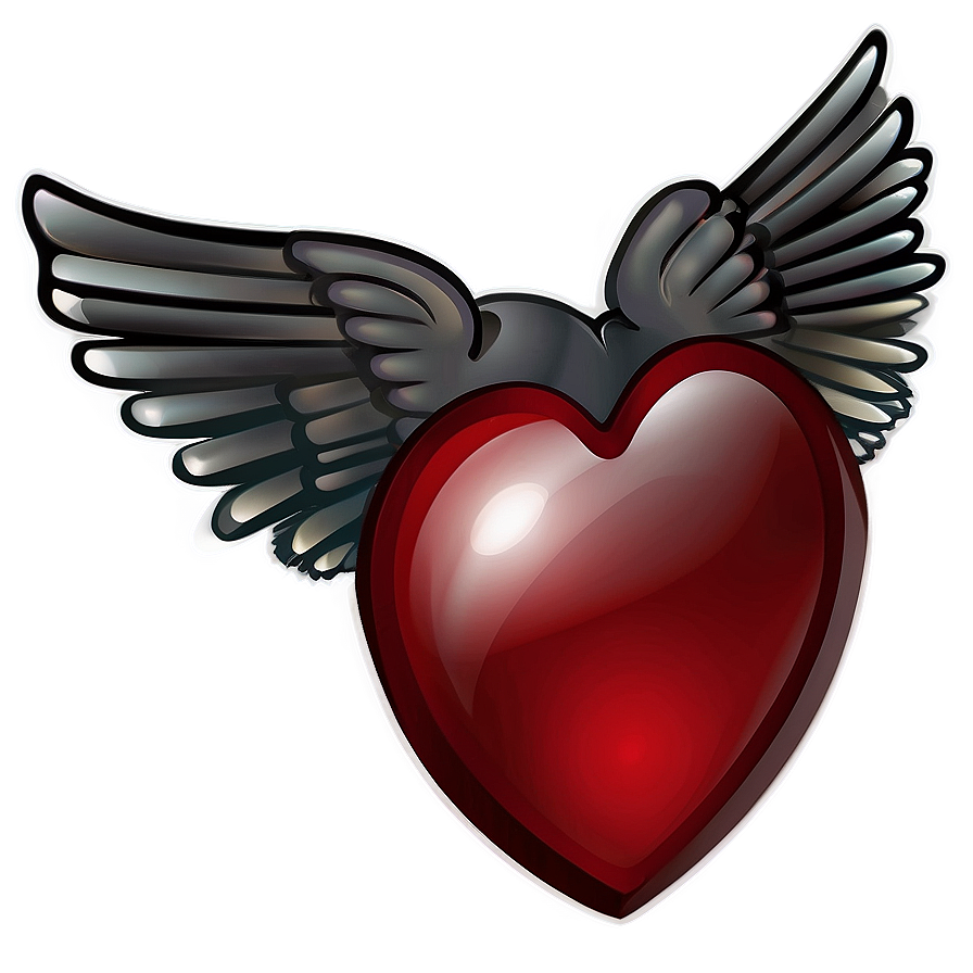 Heart Clipart With Wings Png 25 PNG