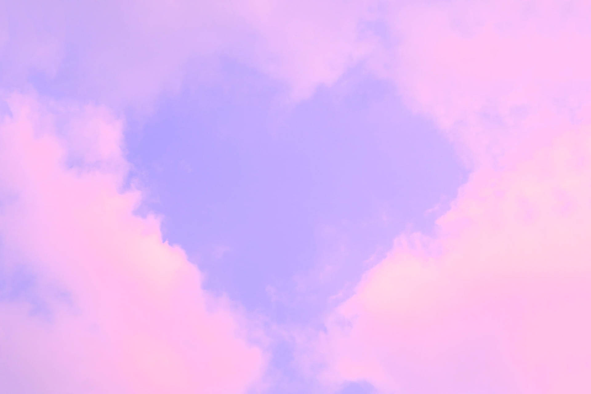 Heart Cloud Pastels Aesthetic Computer Wallpaper