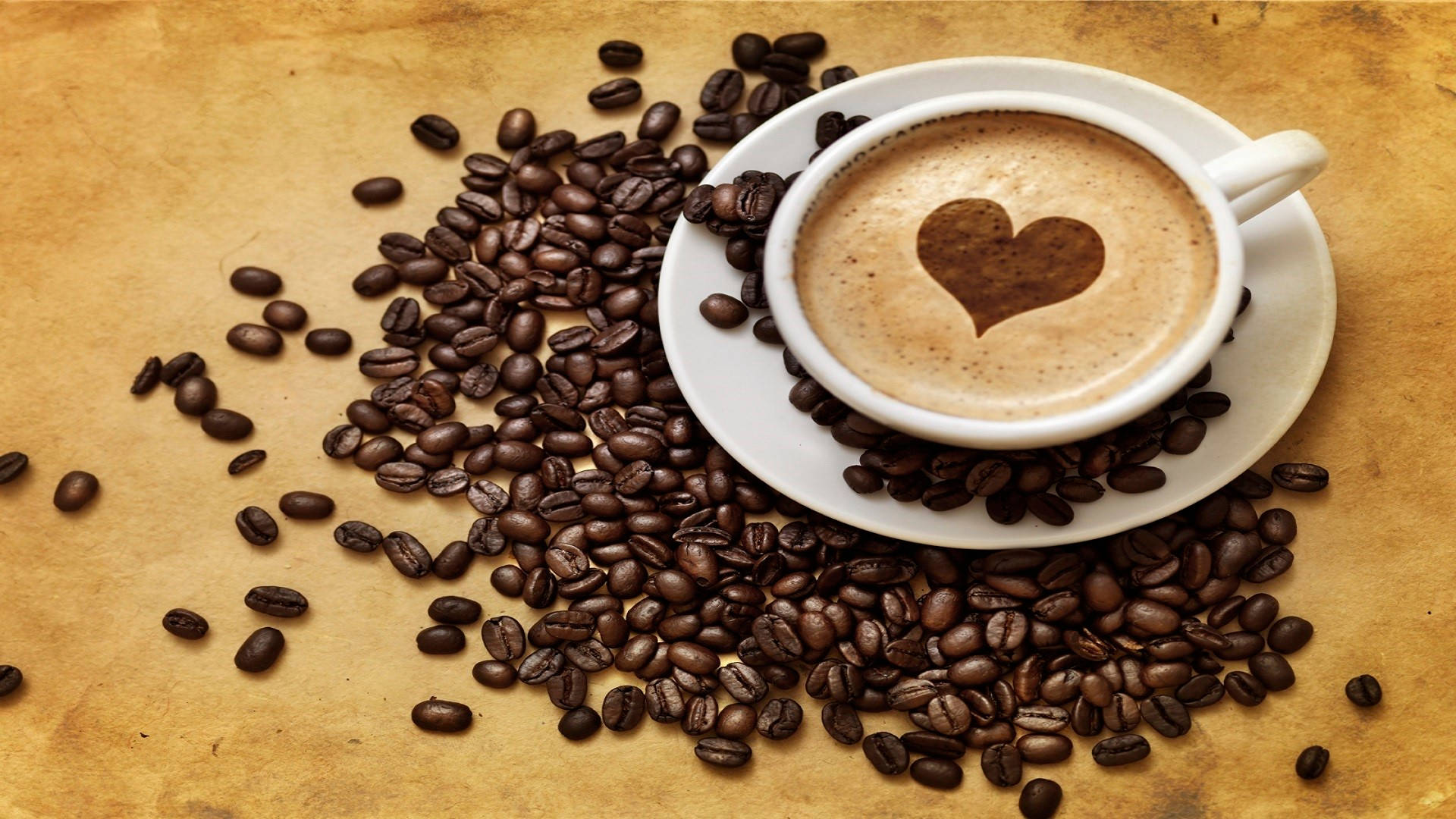 Heart Coffee Latte Hd Wallpaper