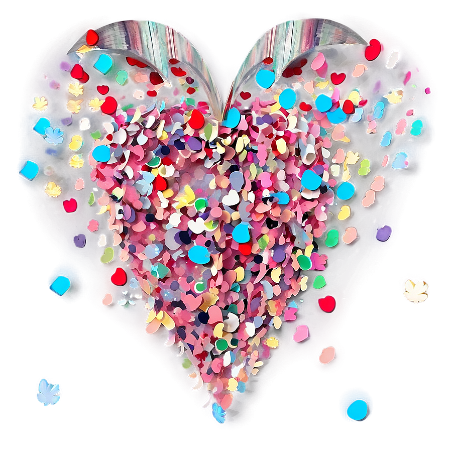 Heart Confetti Celebration Png A PNG