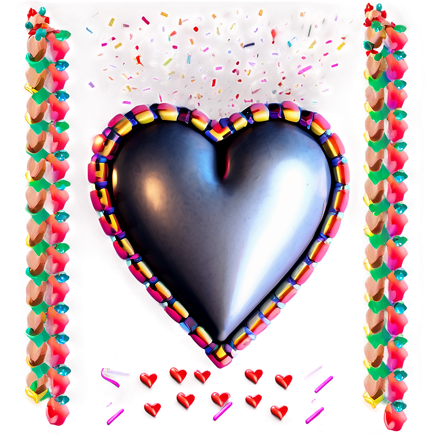 Heart Confetti Celebration Png D PNG