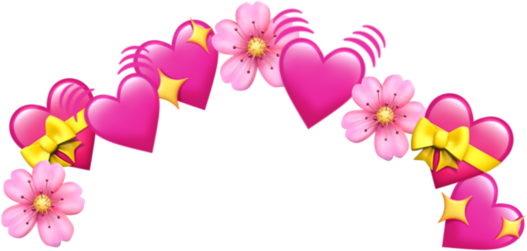 Heart Crown Emoji Decoration PNG