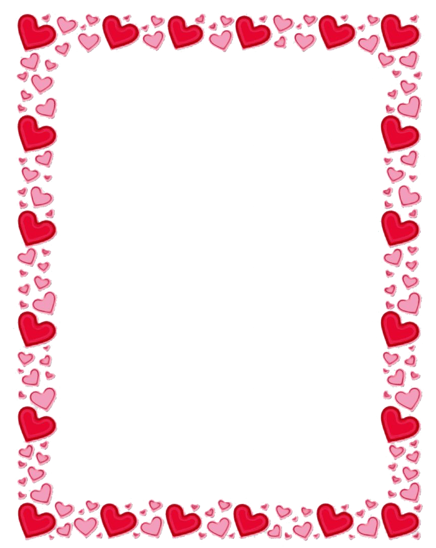 Heart Embellished Fancy Border PNG