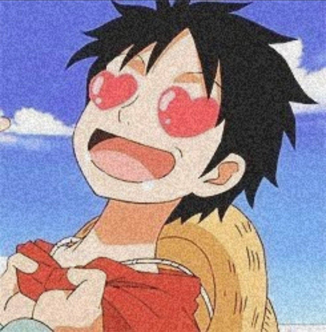 Heart-eyed Luffy Aesthetic Background