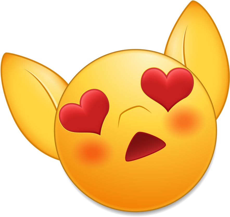 Heart Eyes Blushing Emoji PNG