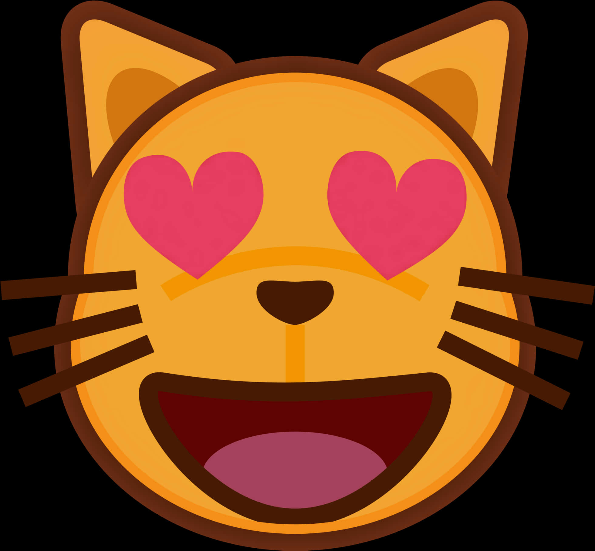 Heart Eyes Cat Emoji PNG