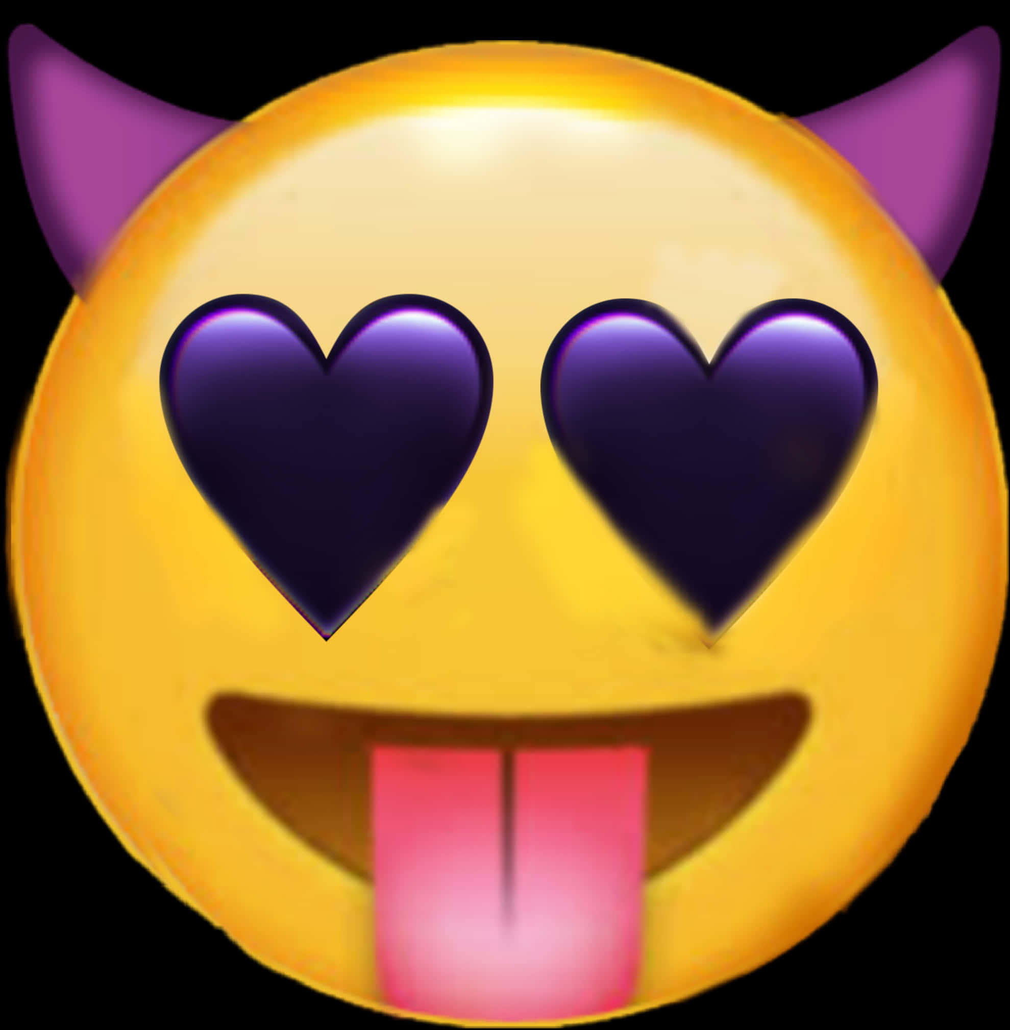 Heart Eyes Devil Emoji PNG