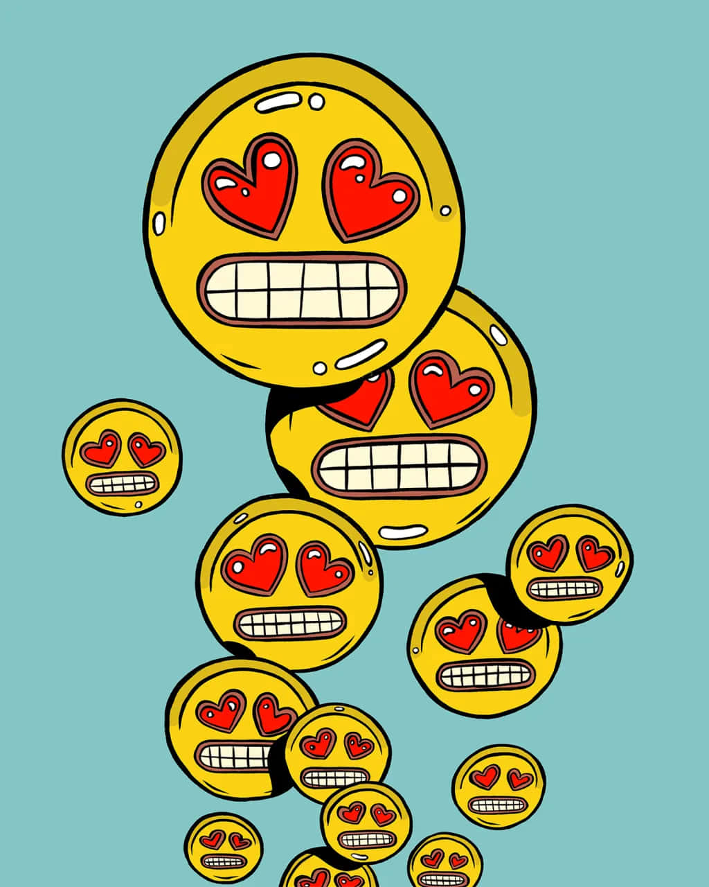 Heart_ Eyes_ Emoji_ Artwork Wallpaper