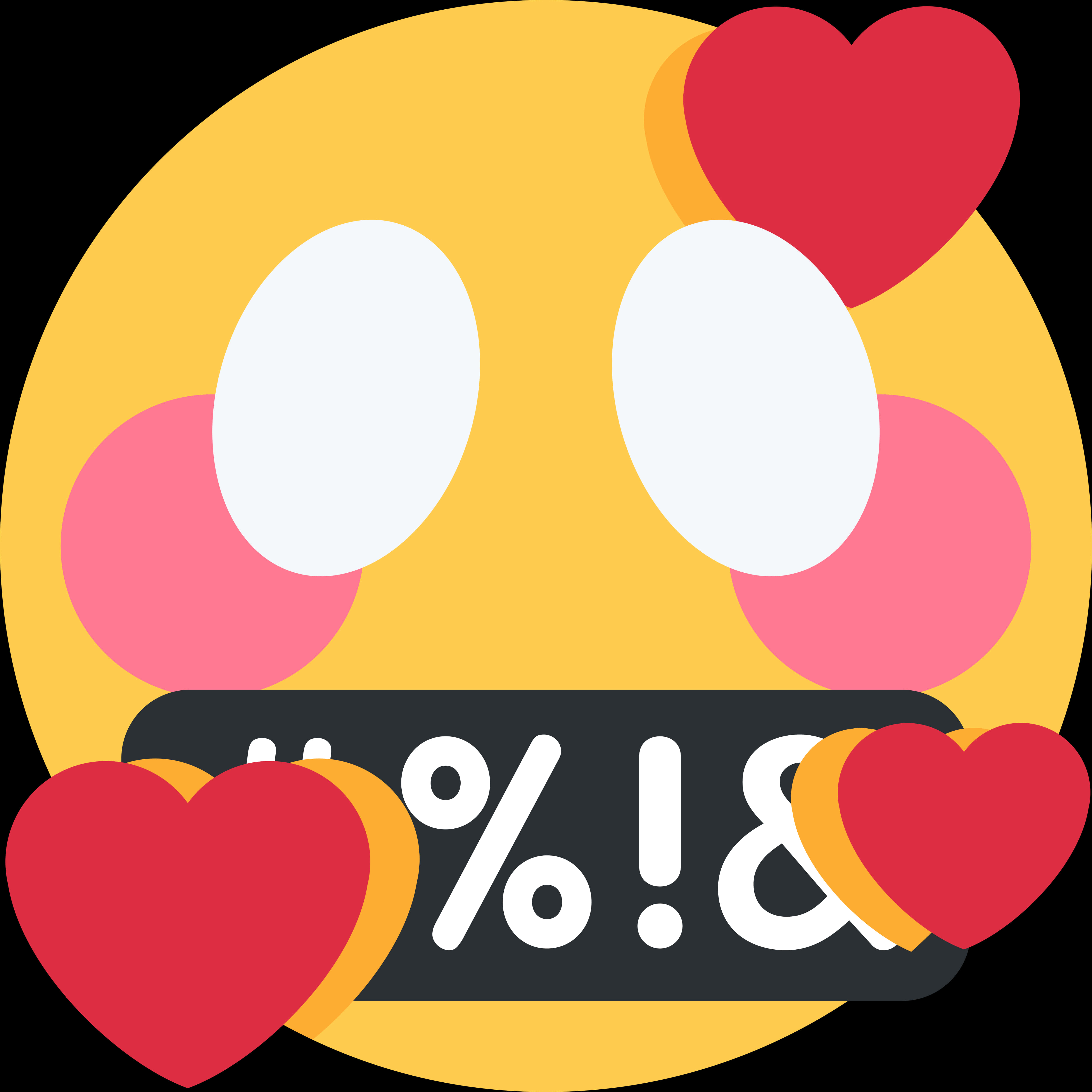 Heart Eyes Emoji Cursing Love Reaction PNG