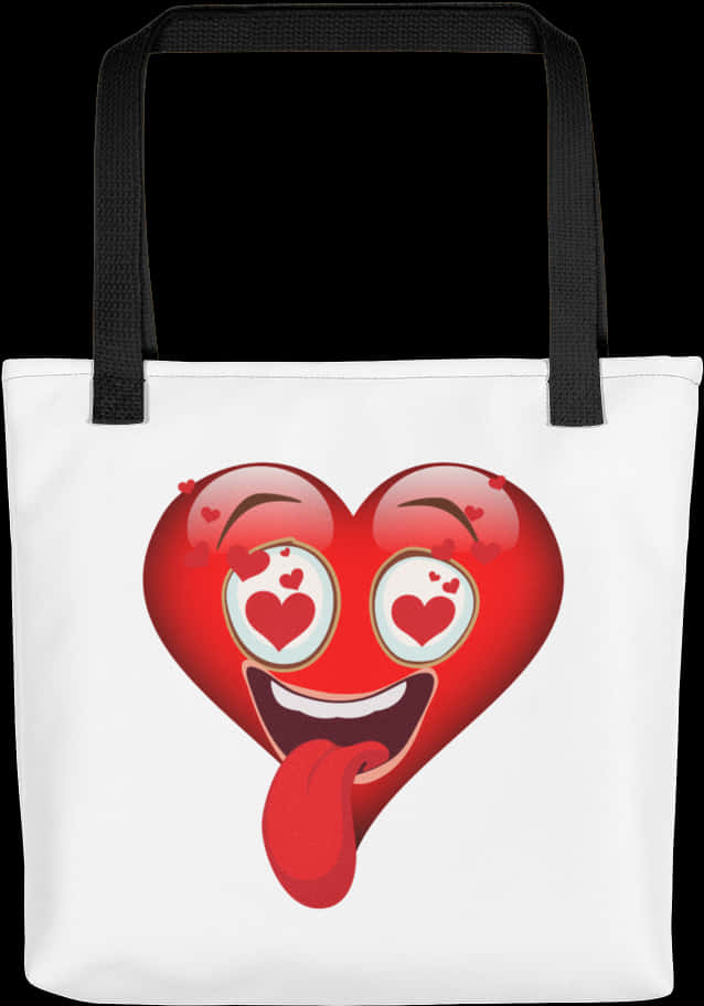 Heart Eyes Emoji Tote Bag PNG