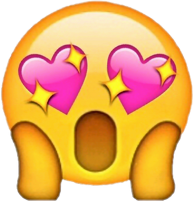 Heart Eyes Emoji Wow PNG