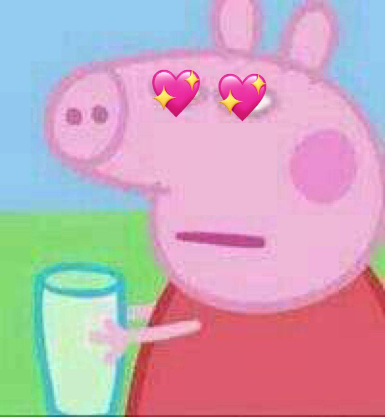 Heart Eyes Peppa Pig Meme Wallpaper