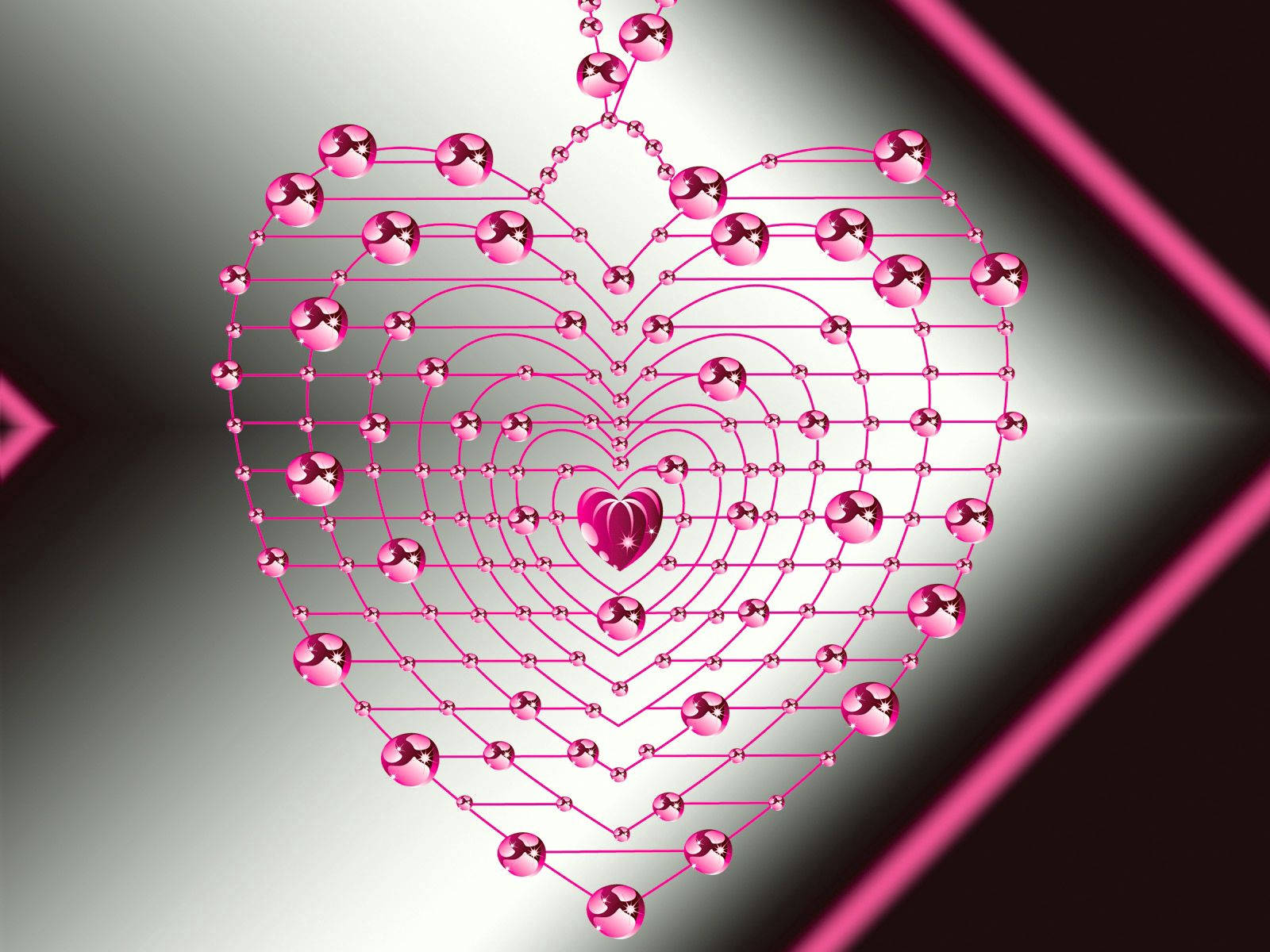 Spread love and happiness with this heart-shaped glitter in pink Wallpaper