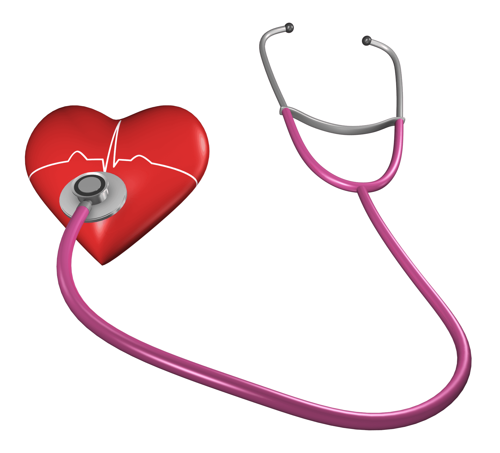 Heart Health Stethoscope Concept PNG