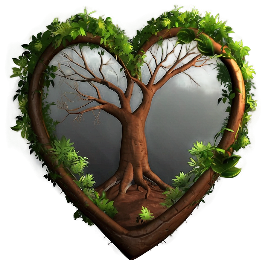 Heart In Nature Scene Png A PNG