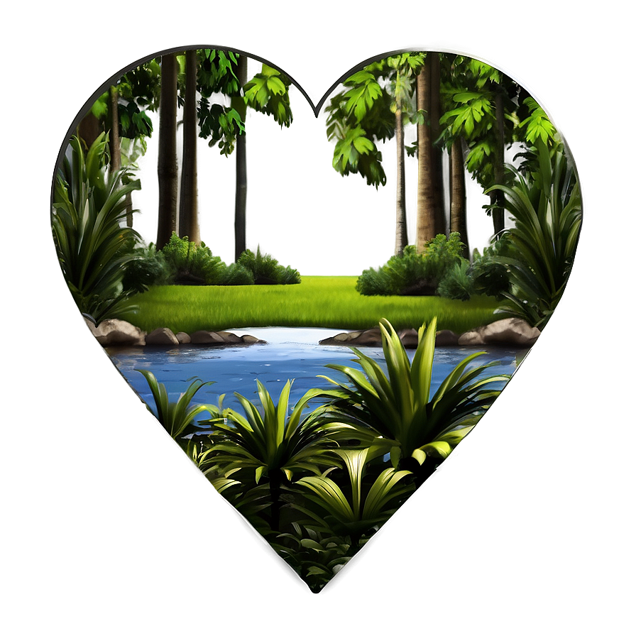 Heart In Nature Scene Png C PNG