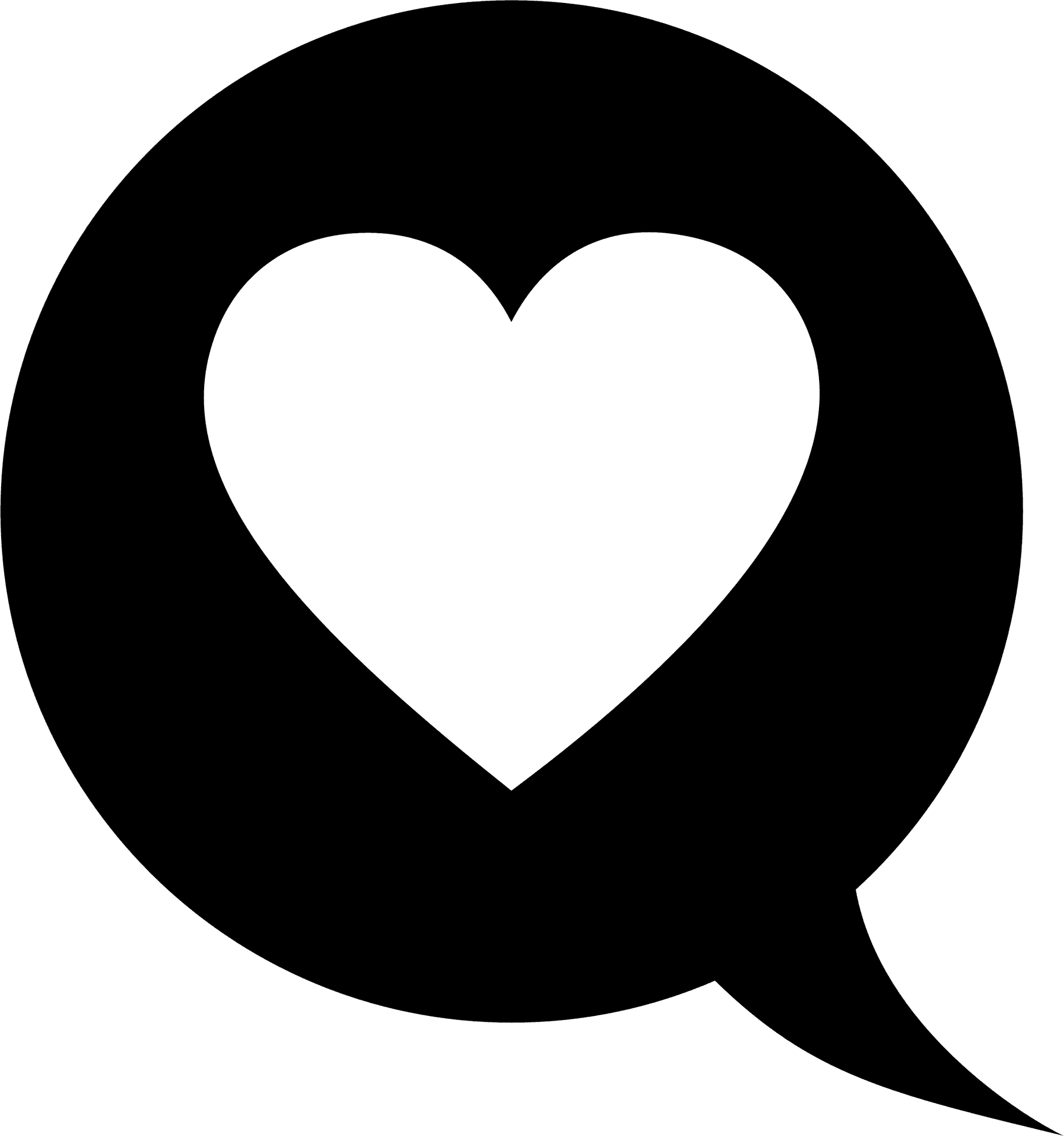 Heart In Speech Bubble Icon PNG